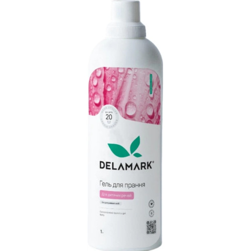Рідкий концентрований безфосфатний засіб для прання DeLaMark Baby, 1 л